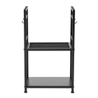 VEVOR Indoor Firewood Rack, 45.5cm 2-Tier Firewood Holder with Fireplace Tools, Brush, Shovel, Poker, Tongs, Heavy Duty Log Wood Rack, 400 lbs Weight Capacity, Wood Pile Storage Stacker for Fire Pit
