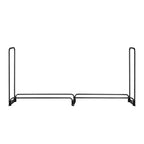 VEVOR Firewood Rack with Waterproof Cover, 2.57m Outdoor Firewood Holder, 1/2 Cord Storage Metal Log Holder, 299kg Max Weight Capacity, Top Covered, Powder-Coated Wood Storage Rack for Fireplace Deck