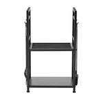 VEVOR Indoor Firewood Rack, 45.5cm 2-Tier Firewood Holder with Fireplace Tools, Brush, Shovel, Poker, Tongs, Heavy Duty Log Wood Rack, 400 lbs Weight Capacity, Wood Pile Storage Stacker for Fire Pit