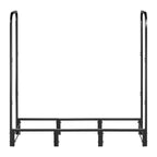 VEVOR Firewood Rack with Waterproof Cover, 1.22m Outdoor Firewood Holder, 1/4 Cord Storage Metal Log Holder, 400lb Max Weight Capacity, Full Covered, Powder-Coated Wood Storage Rack for Fireplace Deck