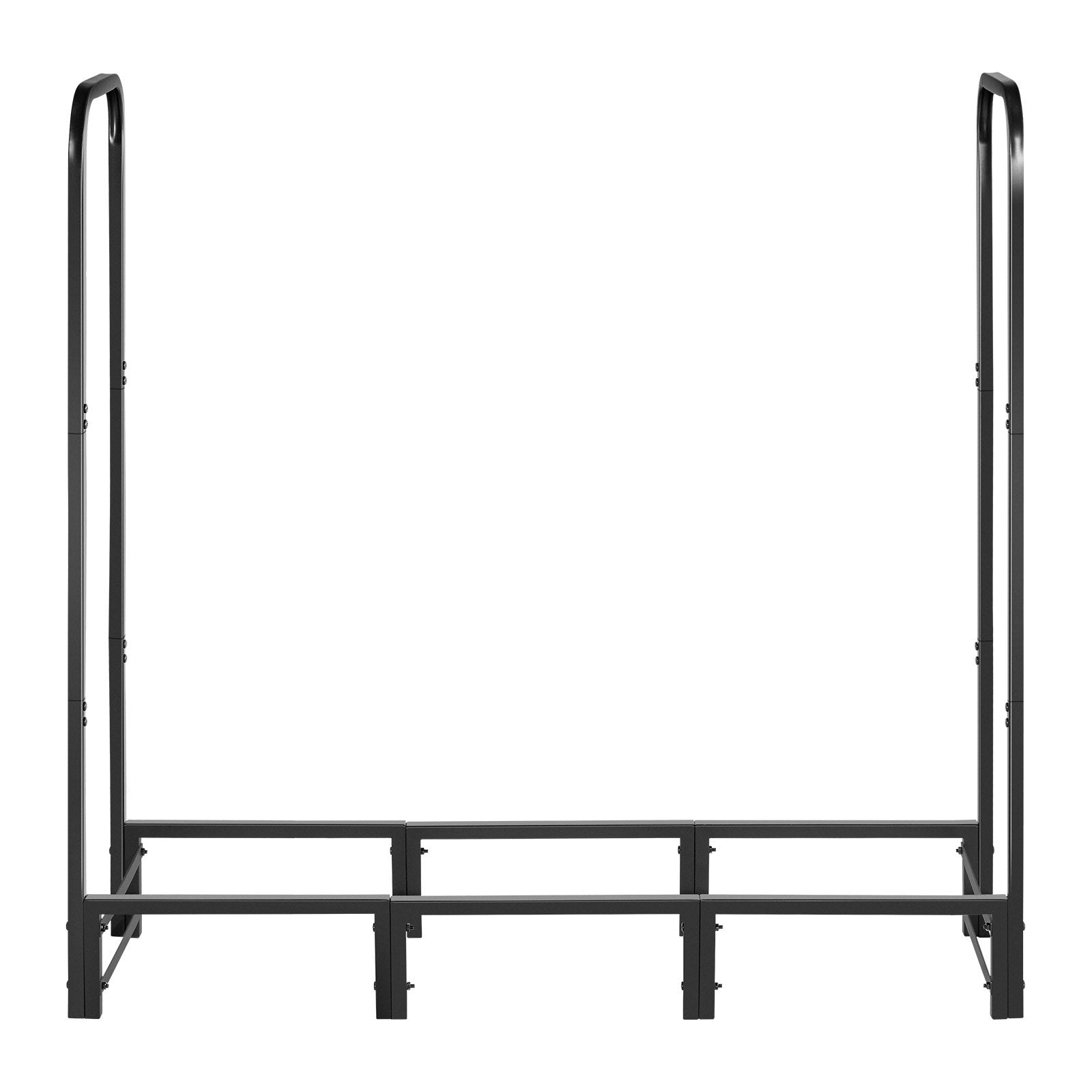 VEVOR Firewood Rack with Waterproof Cover, 1.22m Outdoor Firewood Holder, 1/4 Cord Storage Metal Log Holder, 400lb Max Weight Capacity, Full Covered, Powder-Coated Wood Storage Rack for Fireplace Deck
