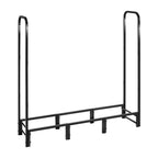 VEVOR Firewood Rack with Waterproof Cover, 1.22m Outdoor Firewood Holder, 1/4 Cord Storage Metal Log Holder, 400lb Max Weight Capacity, Full Covered, Powder-Coated Wood Storage Rack for Fireplace Deck