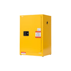 VEVOR Flammable Cabinet, 59 x 46 x 90 cm, 13 Gallon Flammable Storage Cabinet with Adjustable Shelf, Cold-Rolled and Galvanized Steel Fire Cabinets, for Commercial Industrial and Home Use, Yellow