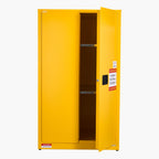 VEVOR Flammable Cabinet, 96.4 x 86.4 x 165.1 cm, 65 Gallon Flammable Storage Cabinet with Adjustable Shelf, Cold-Rolled and Galvanized Steel Fire Cabinets, for Commercial Industrial Home Use, Yellow
