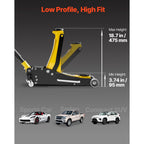 VEVOR Low Profile Floor Jack, 2.5 Ton Capacity, Aluminum & Steel Racing Floor Jack with Dual Pistons Quick Lift Pump, Hydraulic Trolley Car Lift for Sedans & Compact SUVs, Lifting Range 95-475 mm