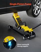 VEVOR Floor Jack, 2.5 Ton Low Profile Floor Jack, Heavy-duty Steel Racing Floor Jack With Single Piston Lift Pump, Floor Jack Lifting Range 85 mm-380 mm