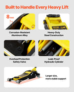 VEVOR Floor Jack, 3 Ton Low Profile Floor Jack, Aluminum And Steel Racing Floor Jack With Dual Pistons Quick Lift Pump, Floor Jack Lifting Range 90 mm-500 mm