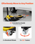 VEVOR Floor Jack, 3 Ton Low Profile Floor Jack, Aluminum And Steel Racing Floor Jack With Dual Pistons Quick Lift Pump, Floor Jack Lifting Range 90 mm-500 mm