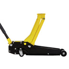 VEVOR Low Profile Floor Jack, 4 Ton Capacity, Steel Racing Floor Jack with Dual Pistons Quick Lift Pump, Hydraulic Trolley Car Lift for Sport Utility Vehicle, Lifting Range 100-545 mm, Yellow & Black
