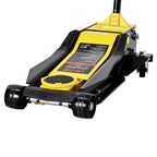 VEVOR Low Profile Floor Jack, 4 Ton Capacity, Steel Racing Floor Jack with Dual Pistons Quick Lift Pump, Hydraulic Trolley Car Lift for Sport Utility Vehicle, Lifting Range 100-545 mm, Yellow & Black