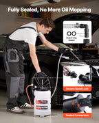 VEVOR Fluid Extractor, 9.5 L Capacity, Manual Vacuum Fluid Extractor with 150 cm Long Horse and Three 120 cm Extension Tubes, Oil Change Pump with HDPE Tank for Cars, Lawn Mowers, Boats