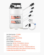 VEVOR Fluid Extractor, 9.5 L Capacity, Manual Vacuum Fluid Extractor with 150 cm Long Horse and Three 120 cm Extension Tubes, Oil Change Pump with HDPE Tank for Cars, Lawn Mowers, Boats