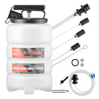 VEVOR Fluid Extractor, 9.5 L Capacity, Manual Vacuum Fluid Extractor with 150 cm Long Horse and Three 120 cm Extension Tubes, Oil Change Pump with HDPE Tank for Cars, Lawn Mowers, Boats