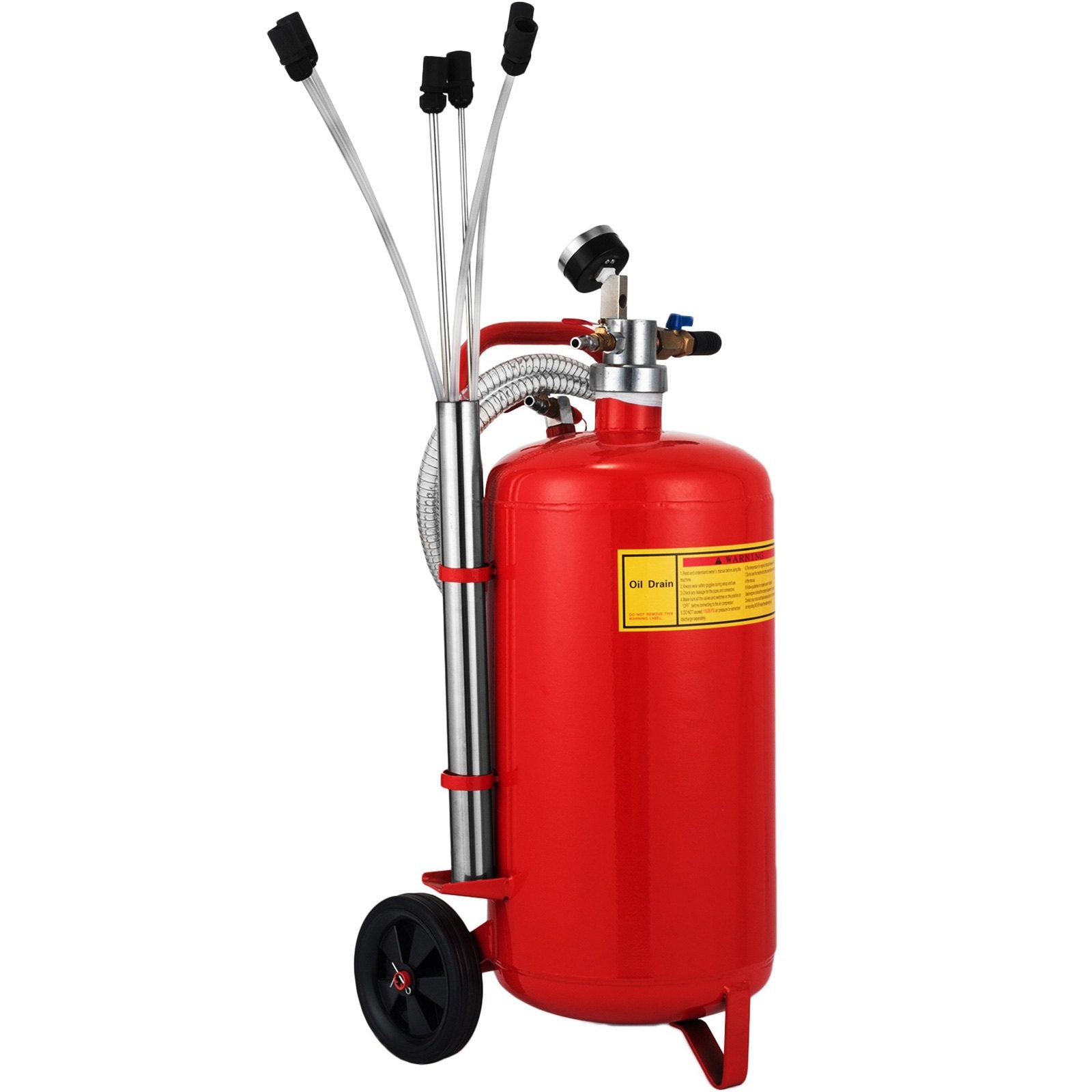 VEVOR 5 Gallon/22.7L Oil Extractor, Portable Air Pneumatic Waste Oil Garage Extractor Drain Draine Tank