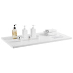 VEVOR Wall Mounted Folding Table, 39.4 x 19.7 inches Wall Mount Table, Floating Desk with Iron Bracket, Fold Down Desk for Small Spaces, Home Office, Dining, Laundry Room, Kitchen, Bar, White