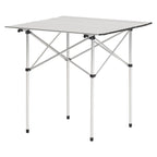 VEVOR Folding Camping Table, Portable Roll Up Side Tables, Small Lightweight Aluminum Beach Table, Compact with Carry Bag, for Outdoor Cooking, Tailgating, Grilling, Picnic, Travel, Silver