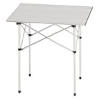 VEVOR Folding Camping Table, Portable Roll Up Side Tables, Small Lightweight Aluminum Beach Table, Compact with Carry Bag, for Outdoor Cooking, Tailgating, Grilling, Picnic, Travel, Silver