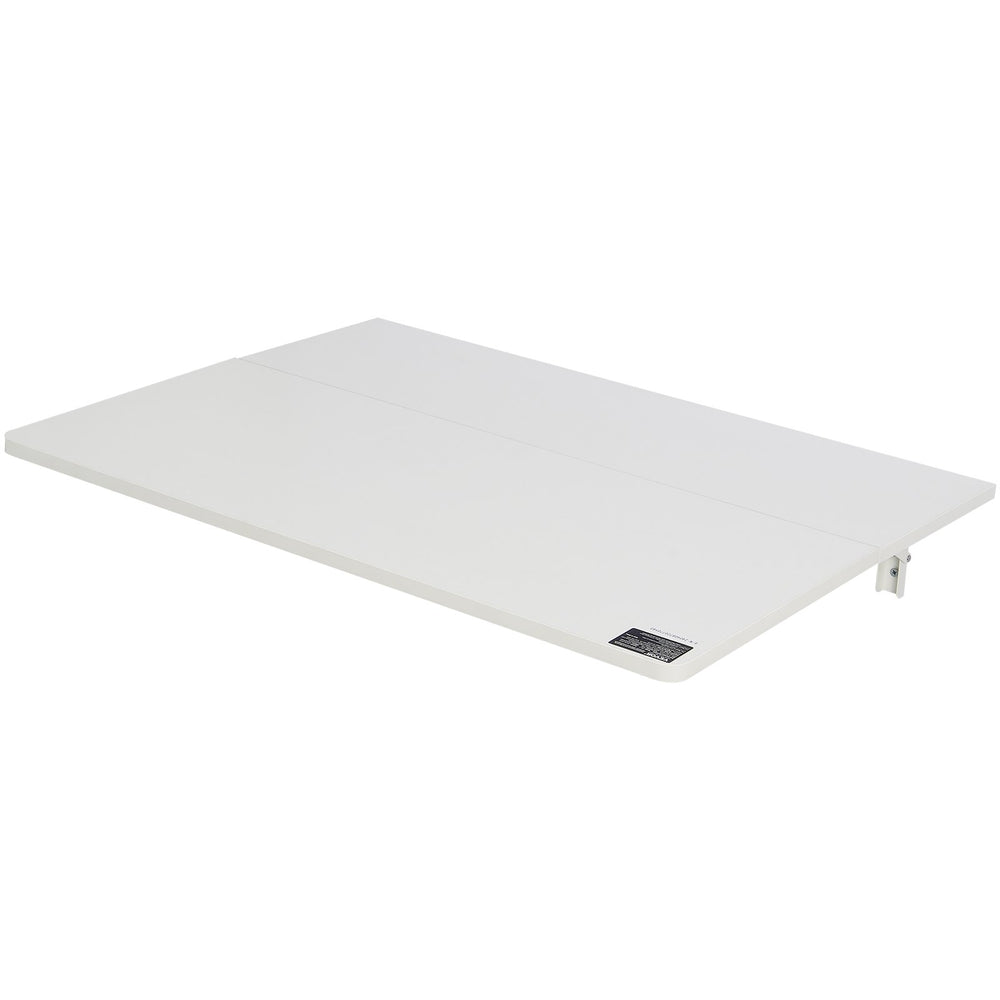 VEVOR Wall Mounted Folding Table, 31.5" x 19.69" Wall Mount Drop Leaf Table, Floating Desk with Iron Bracket, Fold Down Desk for Small Spaces, Home Office, Dining, Laundry Room, Kitchen, Bar, White