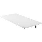 VEVOR Wall Mounted Folding Table, 39.4 x 19.7 inches Wall Mount Table, Floating Desk with Iron Bracket, Fold Down Desk for Small Spaces, Home Office, Dining, Laundry Room, Kitchen, Bar, White