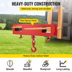 VEVOR 2 Ton Forklift Lifting Hook 4000 LBS/2000KG Capacity Lift Truck Fork Hoist Swivel Hook Mobile Crane Forklift Attachments