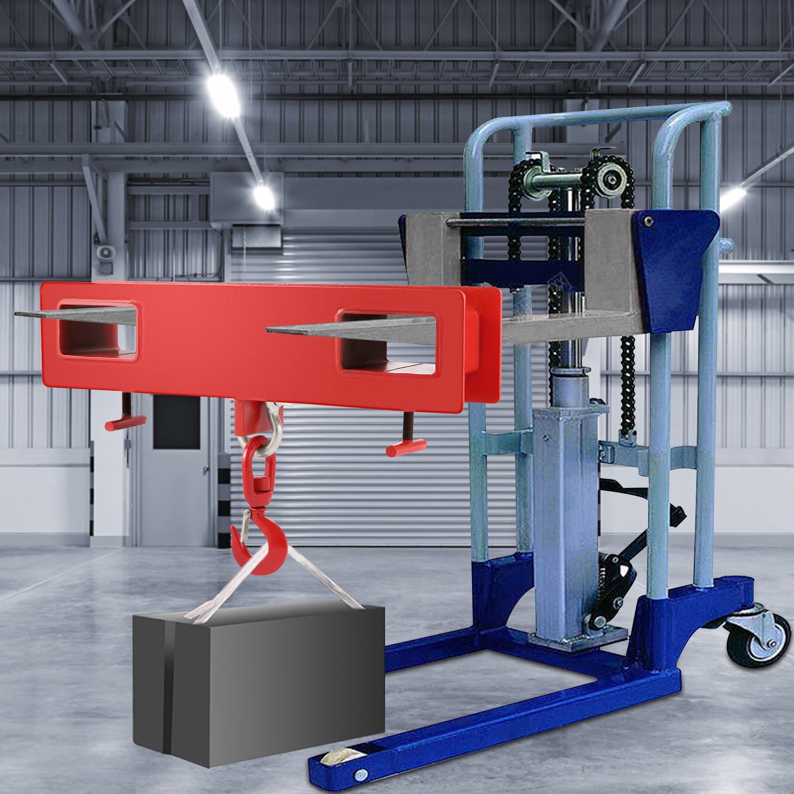 VEVOR 2 Ton Forklift Lifting Hook 4000 LBS/2000KG Capacity Lift Truck Fork Hoist Swivel Hook Mobile Crane Forklift Attachments