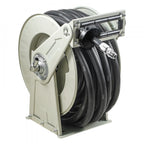 VEVOR Fuel Hose Reel, 25.4 mm x 15.24 m, Extra Long Retractable Diesel Hose Reel, Heavy-Duty Carbon Steel Construction with Automatic Fuel Nozzle, NBR Rubber Hose for Aircraft Ship Vehicle Tank Truck, 20.68 bar