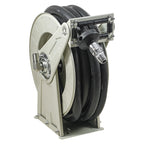 VEVOR Fuel Hose Reel, 19.05 mm x 15.24 m, Extra Long Retractable Diesel Hose Reel, Heavy-Duty Carbon Steel Construction with Automatic Fuel Nozzle, NBR Rubber Hose for Aircraft Ship Vehicle Tank Truck, 20.68 bar