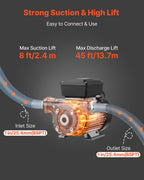 VEVOR Fuel Transfer Pump 230V, 16 GPM 60 L/min, AC Electric Oil Transfer Pump for Diesel Kerosene Biodiesel, with Auto Fuel Nozzle & 2 Hoses, 45 ft/13.7 m Max Lift, for Vehicles, Construction Sites