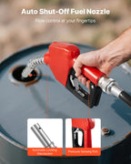 VEVOR Fuel Transfer Pump 230V, 15 GPM 57 L/min, AC Electric Oil Transfer Pump, with Auto Shut-Off Fuel Nozzle & Discharge Hose, High Flow Kit for Gasoline, Diesel, Kerosene, Biodiesel, Ethanol Blends