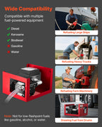 VEVOR Fuel Transfer Pump 230V, 16 GPM 60 L/min, AC Electric Oil Transfer Pump for Diesel Kerosene Biodiesel, with Meter, Auto Fuel Nozzle & 2 Hoses, 45 ft/13.7 m Lift, for Vehicles, Construction Sites
