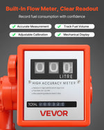 VEVOR Fuel Transfer Pump 230V, 20 GPM 76 L/min, AC Electric Oil Transfer Pump, with Meter, Auto Shut-Off Fuel Nozzle & Discharge Hose, High Flow for Gasoline, Diesel, Kerosene, Biodiesel, Ethanol