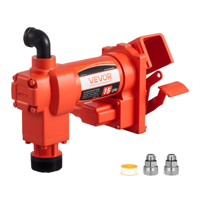 VEVOR Fuel Transfer Pump 230V, 15 GPM 57 L/min, AC Electric Oil Transfer Pump, 8 ft/2.4 m Max Suction Lift, 37 ft/11.28 m Max Lift, Overheat Protection, for Gasoline Diesel Kerosene Biodiesel Ethanol