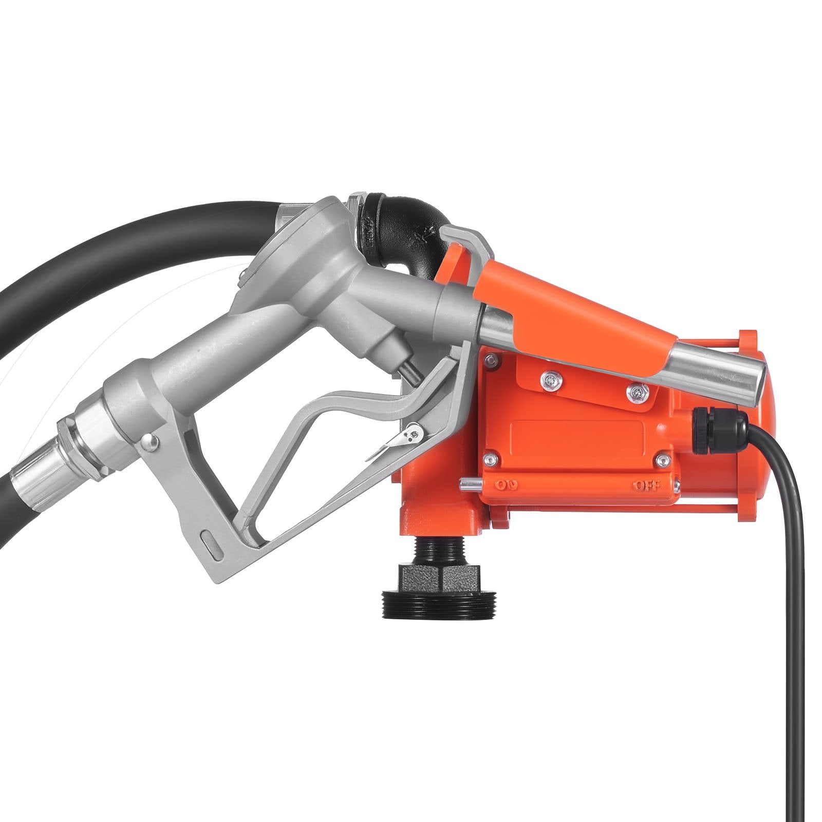 VEVOR Fuel Transfer Pump, 12V DC 57 L/min, Cast Iron Diesel Transfer Pump Kit, with Manual Nozzle, Discharge Hose, Overheat Protection, Power Cable, Explosion-Proof, for Gasoline, Diesel, Kerosene