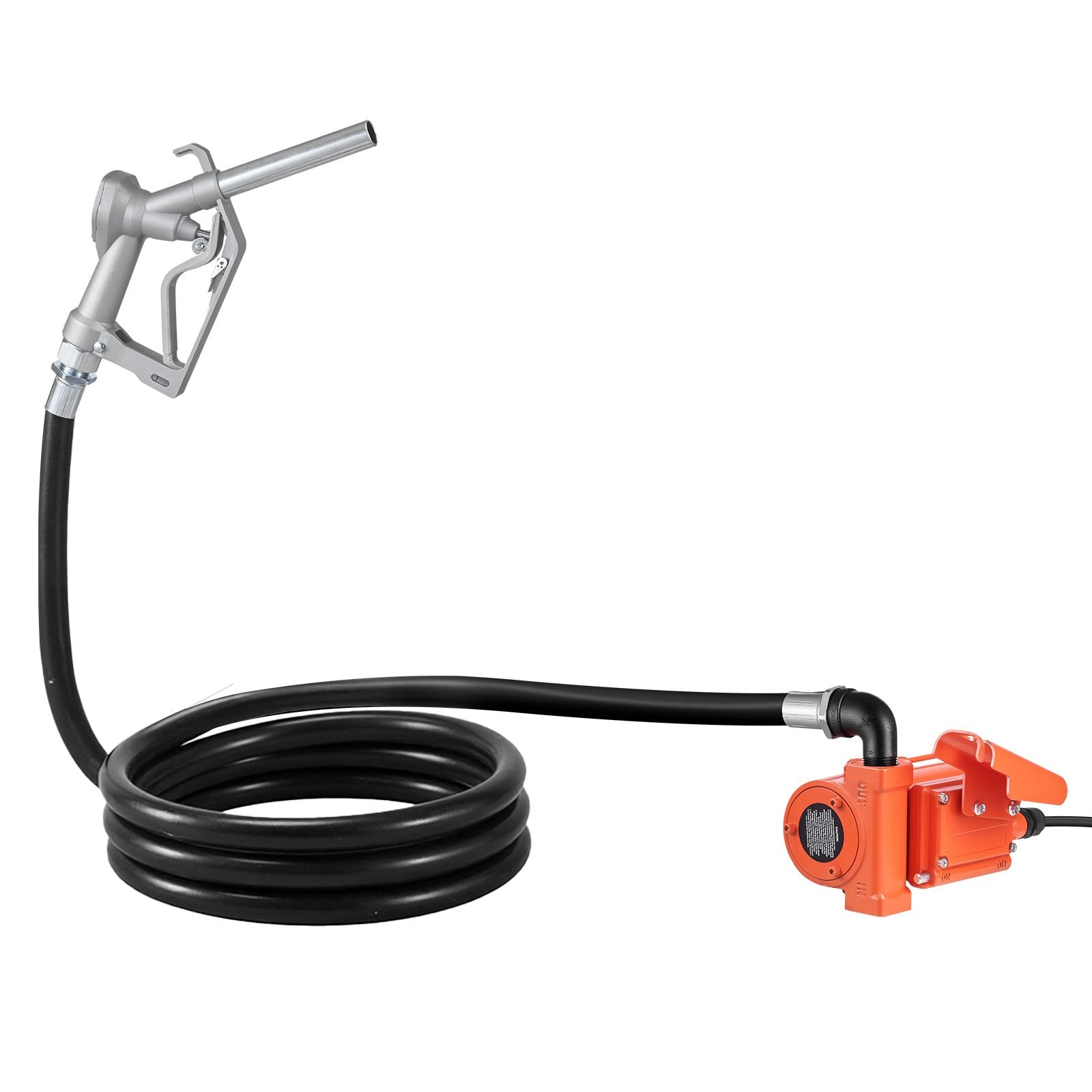 VEVOR Fuel Transfer Pump, 12V DC 57 L/min, Cast Iron Diesel Transfer Pump Kit, with Manual Nozzle, Discharge Hose, Overheat Protection, Power Cable, Explosion-Proof, for Gasoline, Diesel, Kerosene