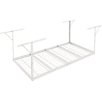VEVOR Overhead Garage Storage Rack, 48x96 inch Garage Ceiling Storage Racks, Heavy Duty Adjustable Cold Rolled Steel Racks for Garage Storage, Organization, 600 lbs Load Capacity, 22''-40", White