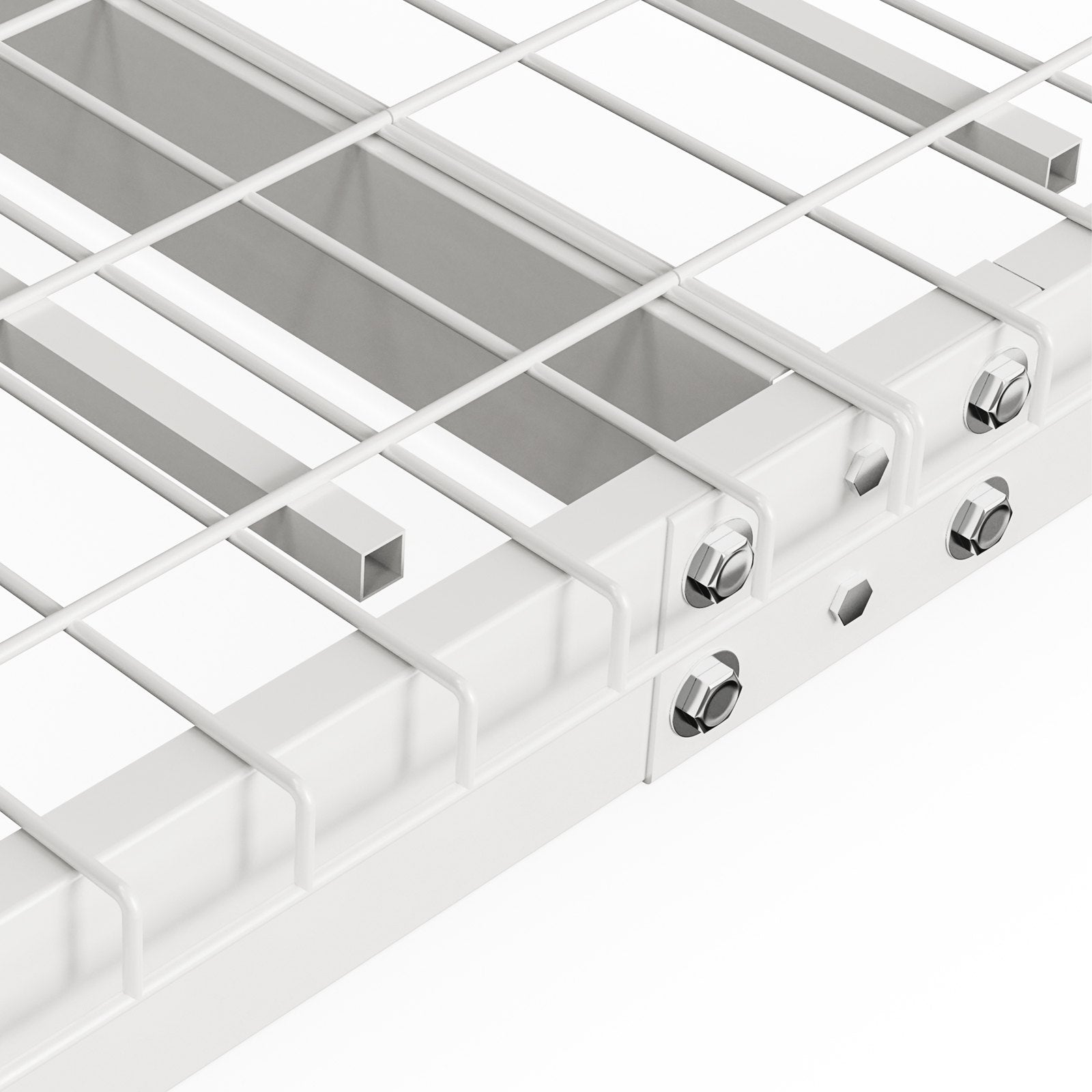 VEVOR Overhead Garage Storage Rack, 48x96 inch Garage Ceiling Storage Racks, Heavy Duty Adjustable Cold Rolled Steel Racks for Garage Storage, Organization, 600 lbs Load Capacity, 22''-40", White