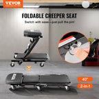 VEVOR 101.6 cm Foldable Z Garage Creeper Mechanic Creeper Stool 204.1 kg Capacity