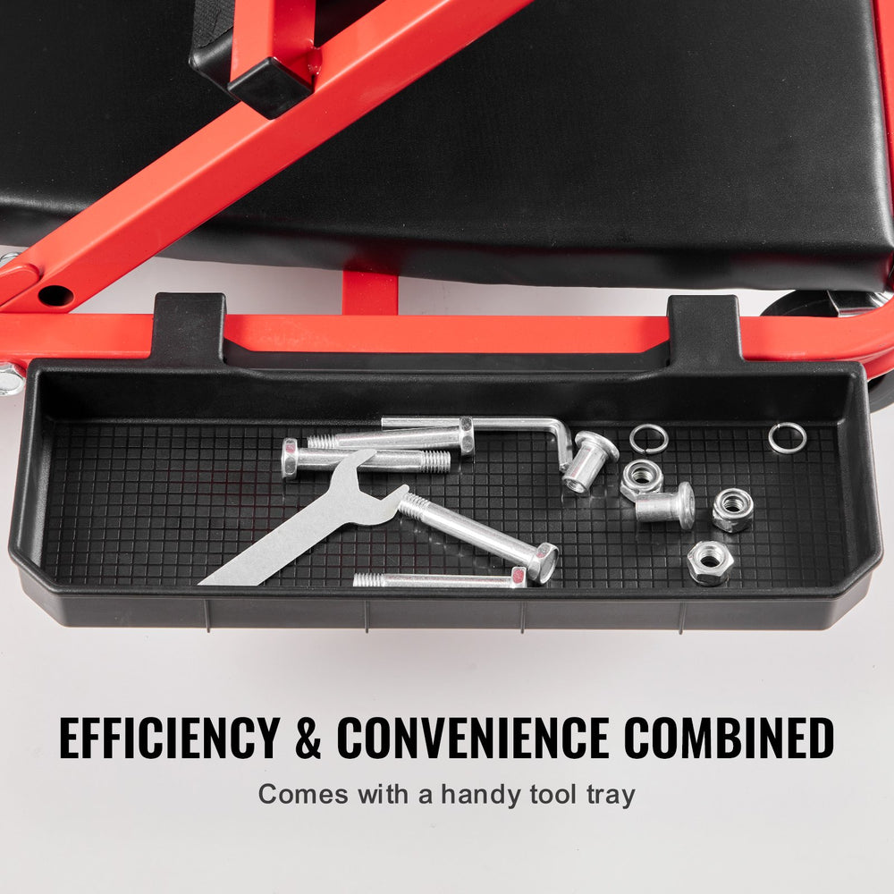 VEVOR 91.4 cm Foldable Z Garage Creeper Mechanic Creeper Stool 136.1 kg Capacity