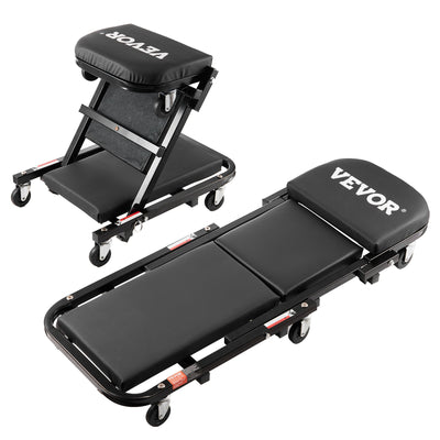 VEVOR 101.6 cm Foldable Z Garage Creeper Mechanic Creeper Stool 204.1 kg Capacity