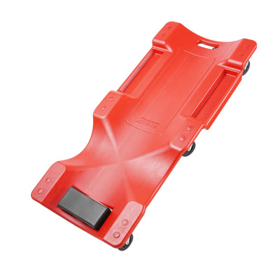 VEVOR Mechanic Plastic Creeper, 914 mm, 158.8 kg Capacity Automotive Rolling Garage Creeper with Molded Ergonomic HDPE Body Padded Headrest & Dual Tool Trays 6 Wheels, for Garage Shop Auto Repair
