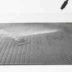 VEVOR Diamond-Plate Rubber Flooring Roll, 3 mm x 4 ft x 6 ft Garage Floor Mat, SBR Rubber Garage Flooring Roll, Easy to Clean, Diamond Plate Rubber Mat for Under Cars, Garage Industry Gym, Black