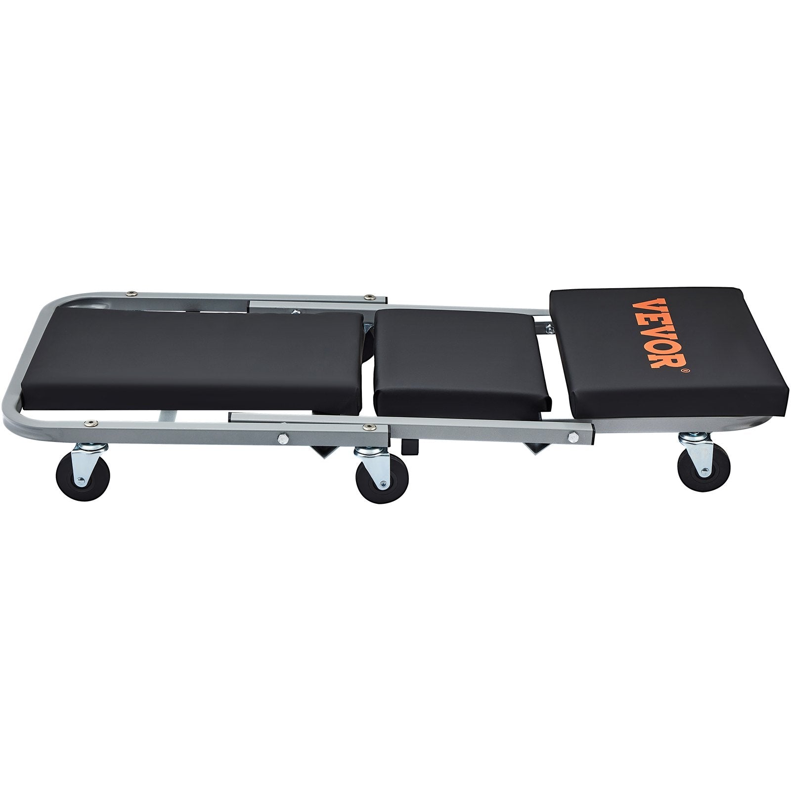 VEVOR Z-Creeper Seat, 2 in 1 Rolling Folding Car Creeper/Stool, 300 lbs Capacity Mechanic Creeper, Low Profile Creeper with 6 pcs Wheels for Garage, Shop, Auto Repair, Lay Down or Sit, Black