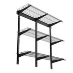 VEVOR 3-Tier Heavy Duty Wall Garage Shelving, 275 x 914 mm Steel Wall Mounted Shelving Unit, 275 x 914 mm Per Shelf Floating Storage Metal Rack for Garage with 204 kg Total Weight Capacity, Black
