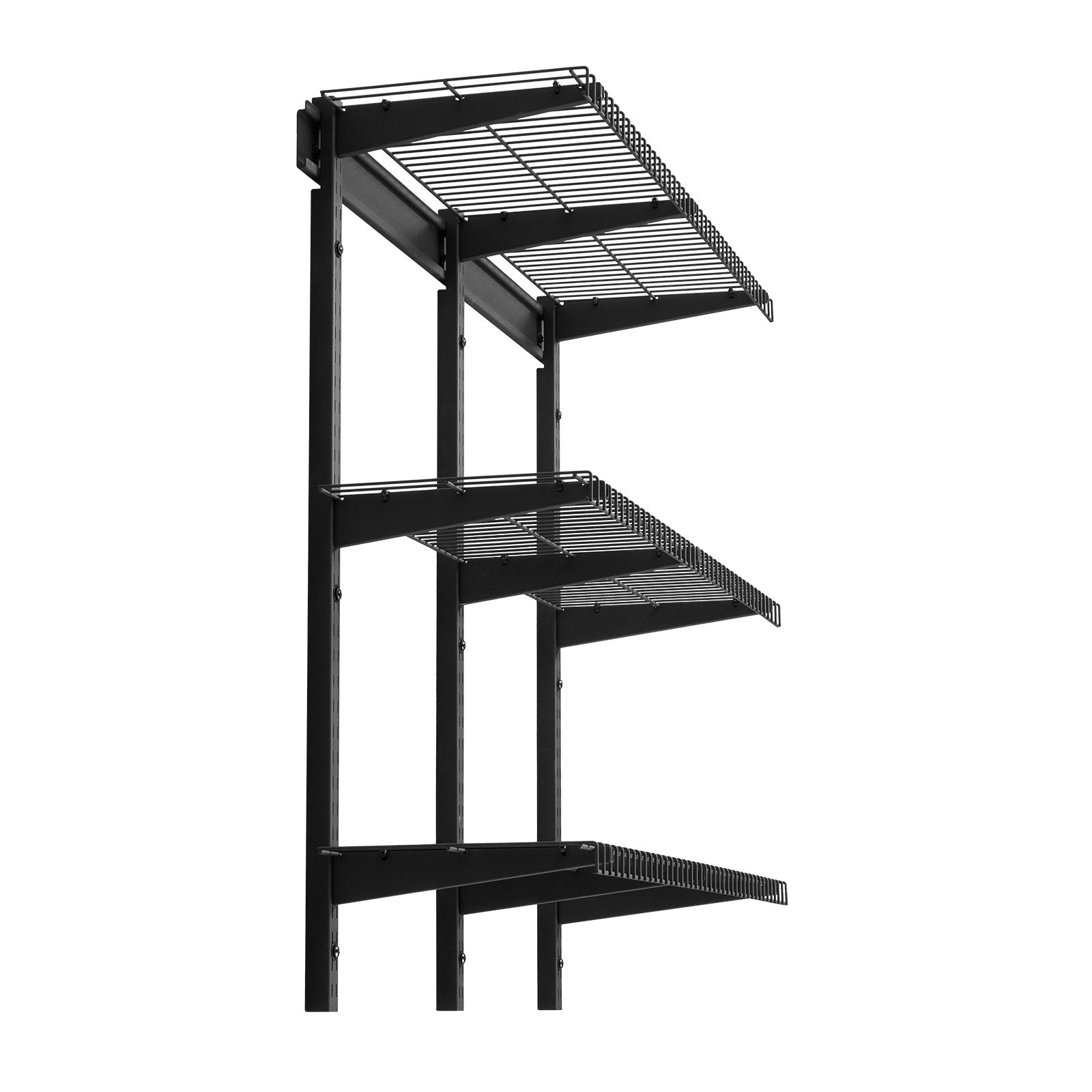VEVOR 3-Tier Heavy Duty Wall Garage Shelving, 275 x 914 mm Steel Wall Mounted Shelving Unit, 275 x 914 mm Per Shelf Floating Storage Metal Rack for Garage with 204 kg Total Weight Capacity, Black
