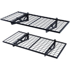 VEVOR Garage Storage Shelving, 2 Pack, 4 x 2 ft Heavy Duty Garage Shelves Wall Mounted, 502 lbs Load Capacity(Total) Garage Storage Rack Floating Shelves, Suitable for Shop, Shed, Garage Storage