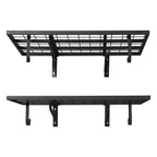 VEVOR 2-Tier Heavy Duty Wall Garage Shelving, 610 x 914 mm Steel Wall Mounted Shelving Unit with Hooks, 610 x 914 mm Per Shelf Floating Storage Metal Rack for Garage, 227 kg Total Weight Capacity