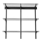 VEVOR 3-Tier Heavy Duty Wall Garage Shelving, 275 x 914 mm Steel Wall Mounted Shelving Unit, 275 x 914 mm Per Shelf Floating Storage Metal Rack for Garage with 204 kg Total Weight Capacity, Black