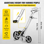 VEVOR Garden Seeder, Metal Precision Garden Push Seeder With 6 Seed Plates, Walk-Behind Row Crop Planter, Manual Garden Lawn Spreader for Sowing Seeds, Backyard Agriculture for Various Seeds