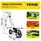 VEVOR Garden Seeder, Metal Precision Garden Push Seeder With 6 Seed Plates, Walk-Behind Row Crop Planter, Manual Garden Lawn Spreader for Sowing Seeds, Backyard Agriculture for Various Seeds