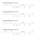 Garland MIMOSA 10m 20xE27 Kobi